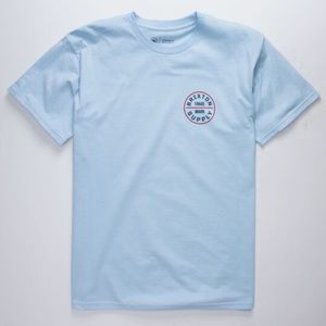 BRIXTON Oath Light Blue Mens T-Shirt